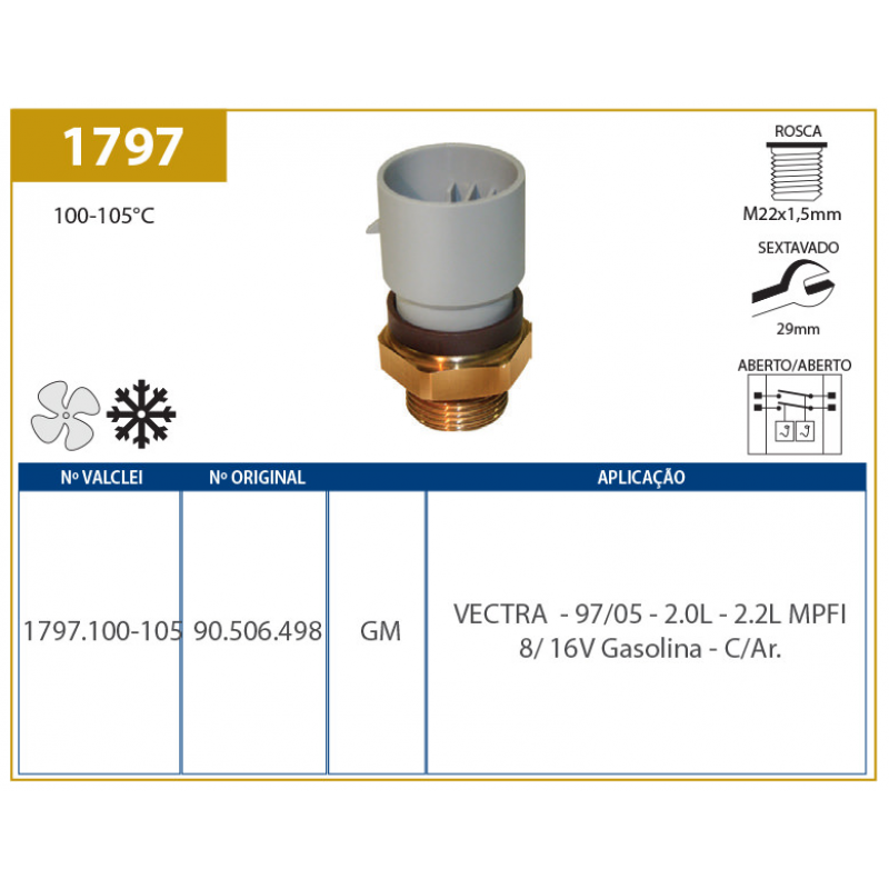 Interruptor De Radiador Vectra Valclei