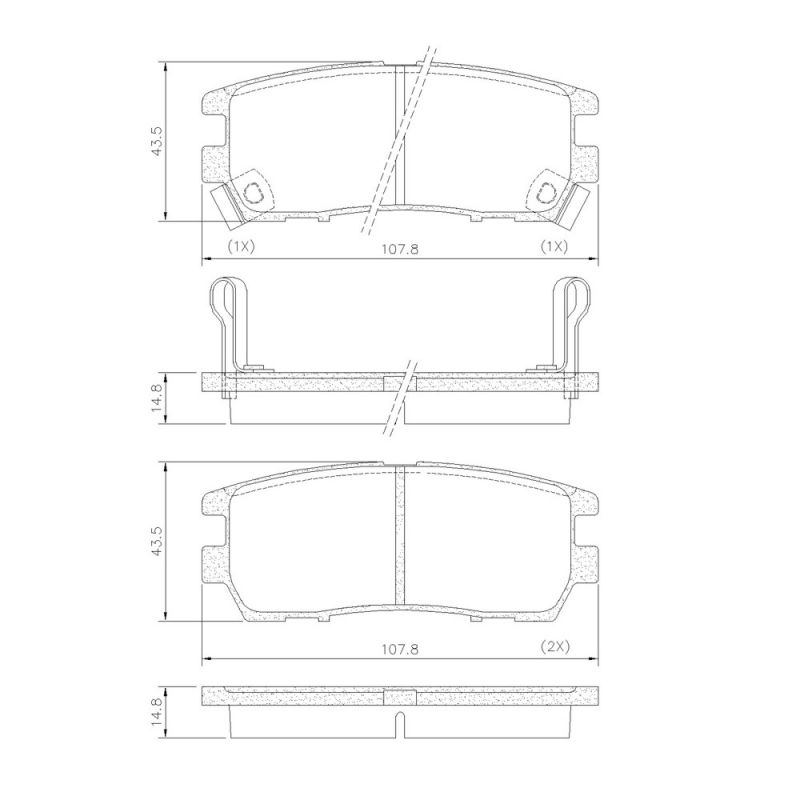 Pastilha De Freio Traseira L300/l400/montero/pajero Fras-le