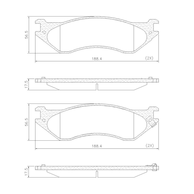 Pastilha De Freio Dianteira F150/f250/ram2500 Fras-le