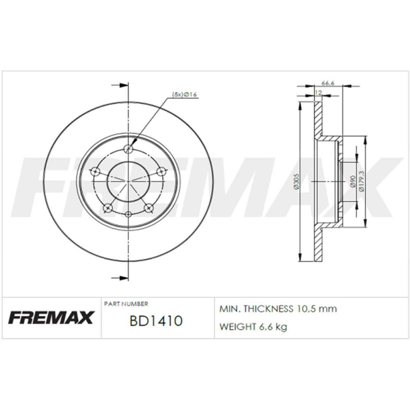 Disco De Freio Dianteiro Master Fremax