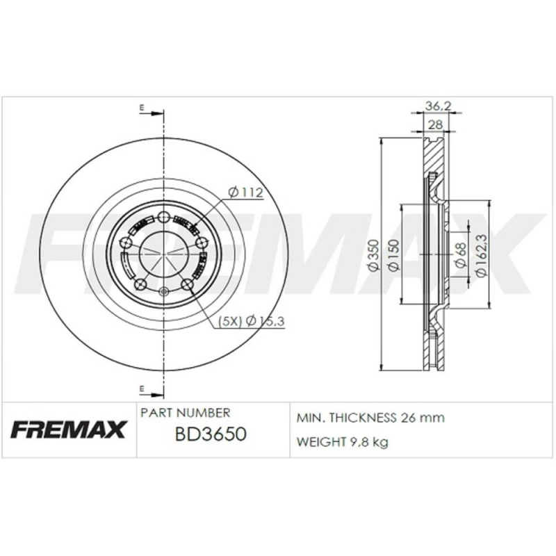 Disco De Freio Traseiro Q7 Fremax