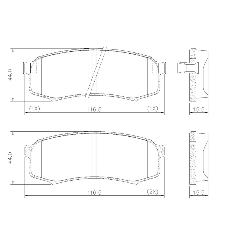 Pastilha De Freio Traseira Pajero/hilux Fras-le