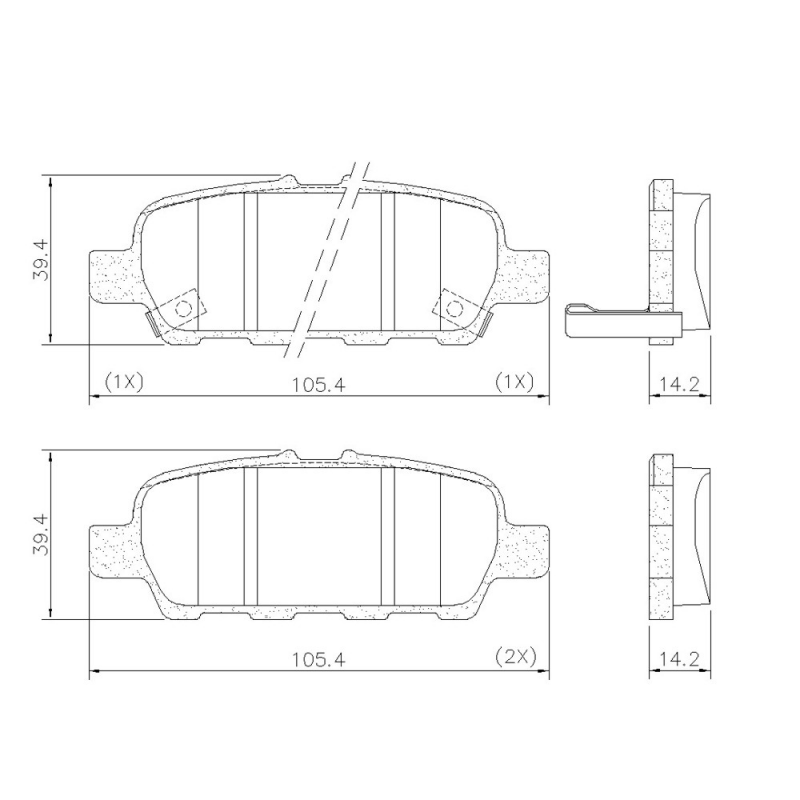 Pastilha De Freio Traseira G35/sentra/grand Vitara Lona Flex