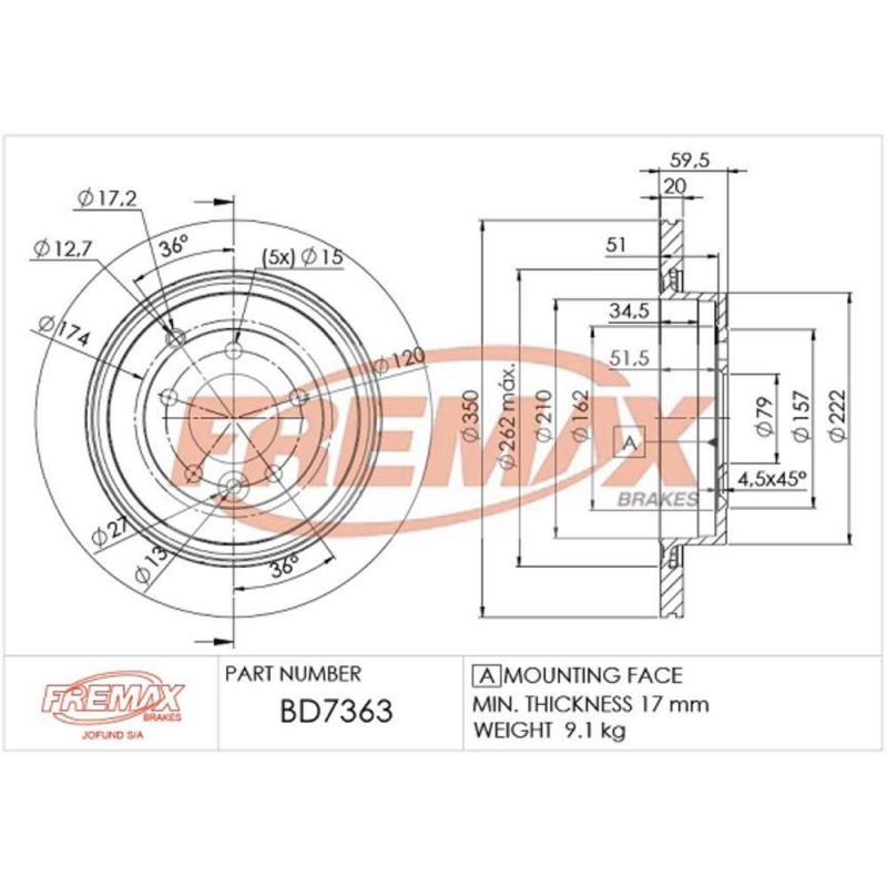 Disco De Freio Traseiro Discovery/range Rover Fremax