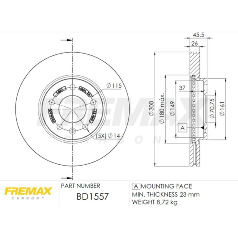 Disco De Freio Dianteiro Equinox Fremax