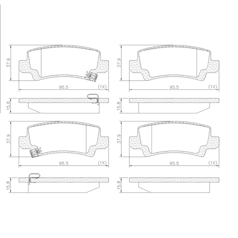 Pastilha De Freio Traseira Corolla/fielder Lona Flex