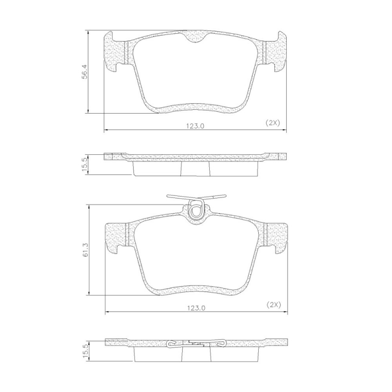 Pastilha De Freio Traseira A3/ Golf/ Jetta (ceramica) Fras-le