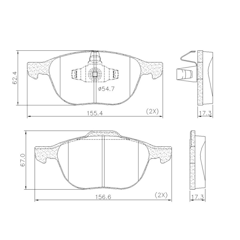 Pastilha De Freio Dianteira Ecosport/focus/c30 Lona Flex