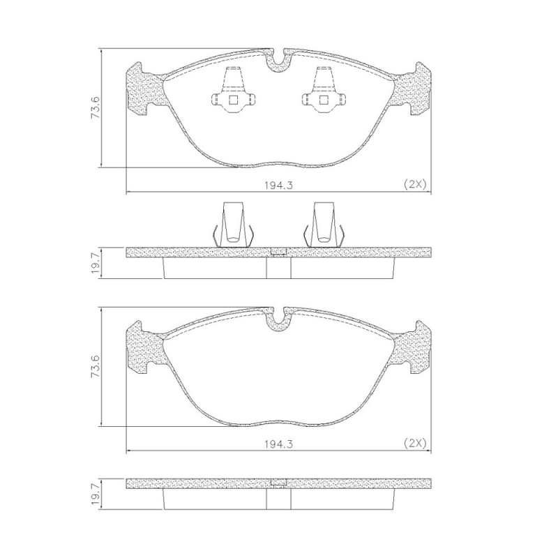 Pastilha De Freio Dianteira Serie 7/c-class/slk-class Fras-le