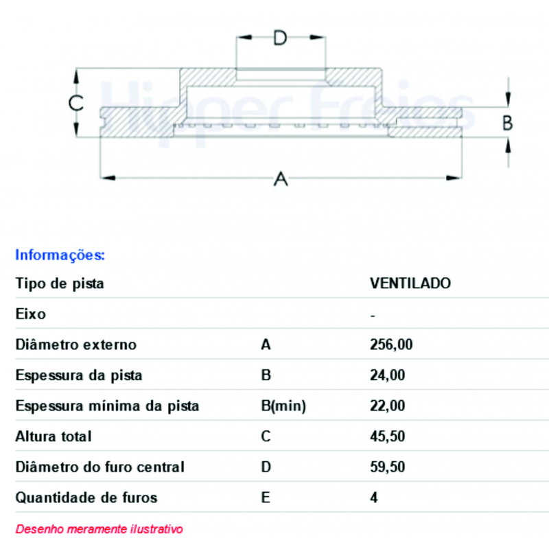 Disco De Freio Dianteiro Cobalt/sonic/spin Hipperfreios