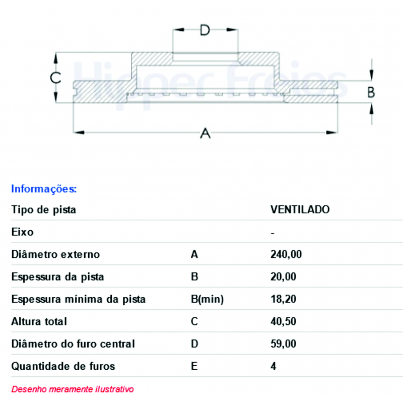 Disco De Freio Dianteiro Palio/uno Hipperfreios