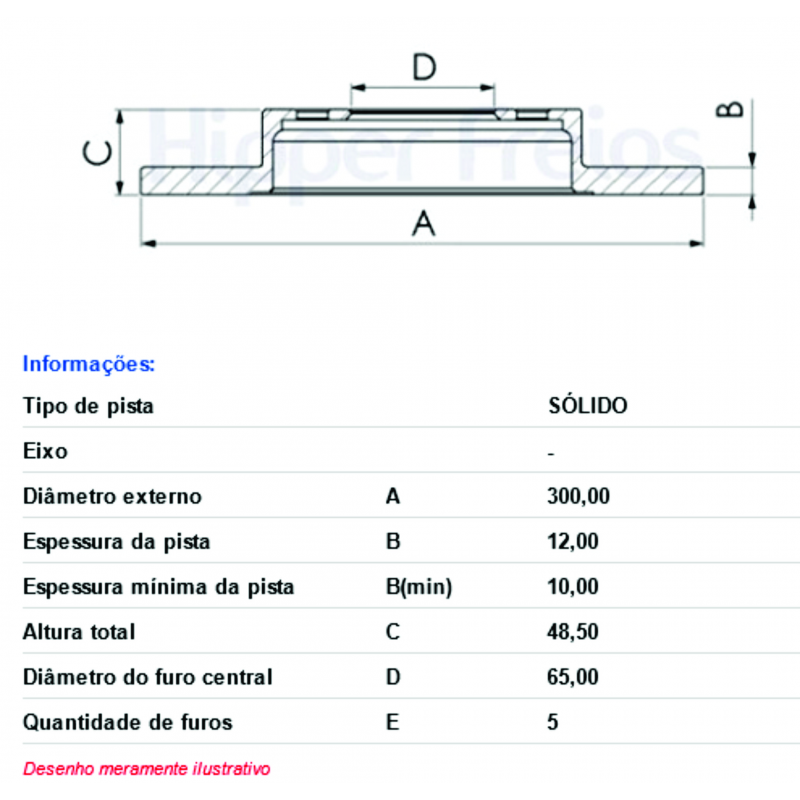 Disco De Freio Traseiro A3/golf/tiguan Hipperfreios