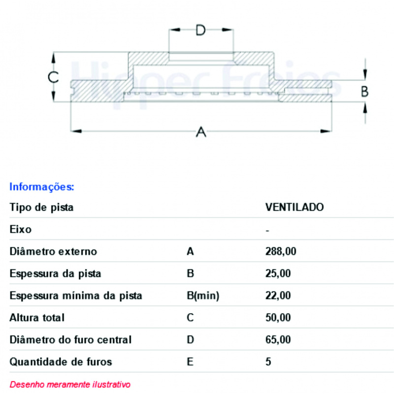 Disco De Freio Dianteiro A3/golf/jetta Hipperfreios