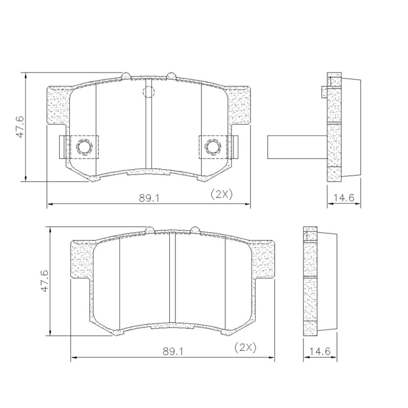 Pastilha De Freio Traseira Accord/crv/new Civic Lona Flex