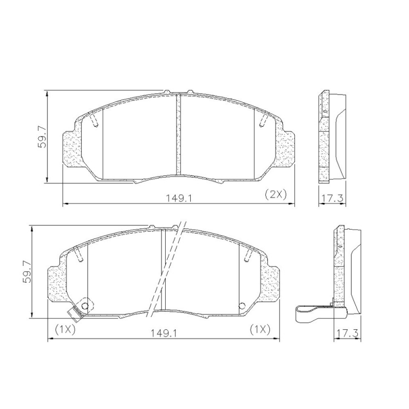 Pastilha De Freio Dianteira Accord/civic/new Civic Lona Flex