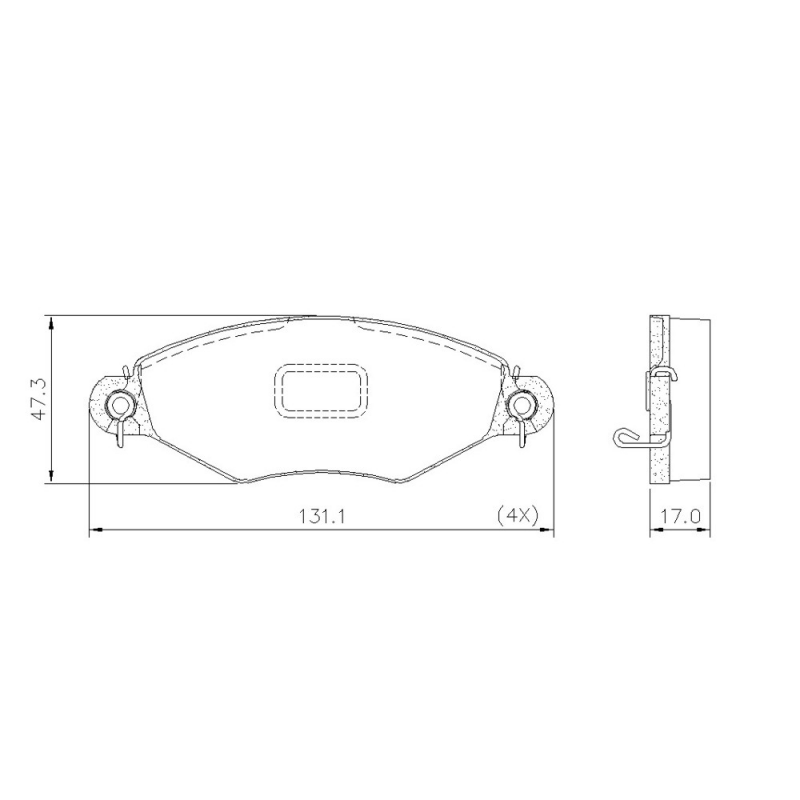 Pastilha De Freio Dianteira 206 (sem Sensor Abs) Lona Flex