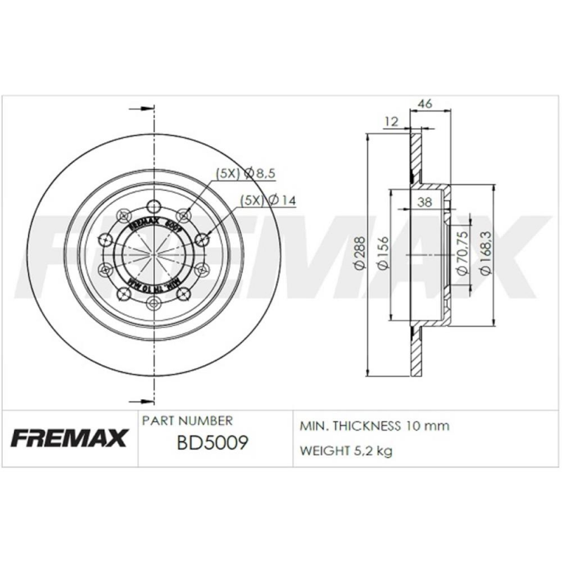 Disco De Freio Traseiro Equinox Fremax