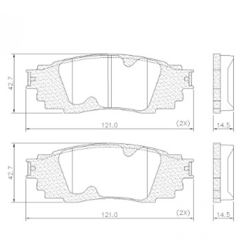 Pastilha De Freio Traseira Rav4 Fras-le