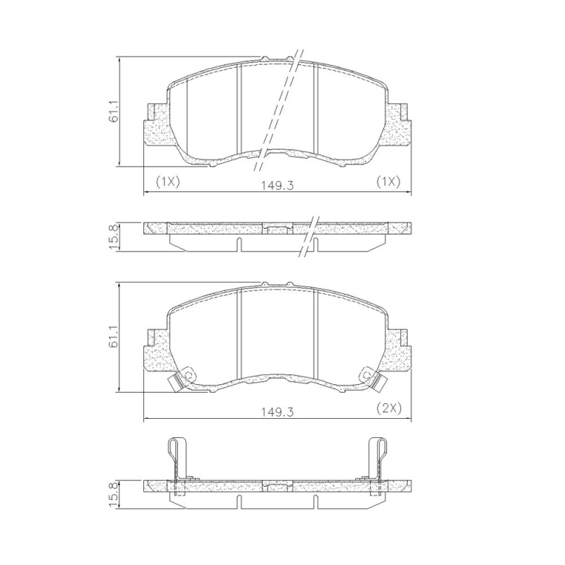 Pastilha De Freio Dianteira Eclipse Cross Fras-le