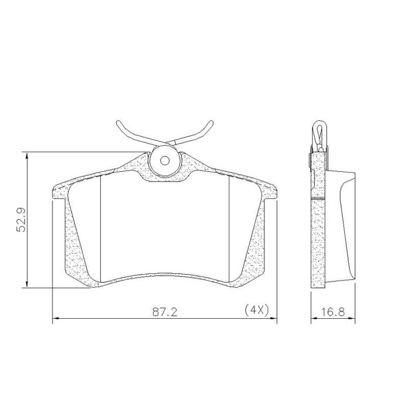 Pastilha De Freio Traseira C3/c4 Fras-le