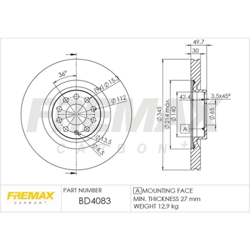 Disco De Freio Dianteiro S3/passat Fremax