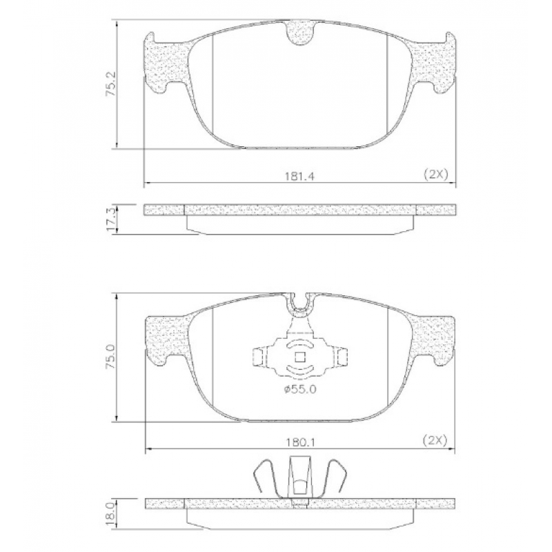 Pastilha De Freio Dianteira Xc60/xc90/s90 Fras-le