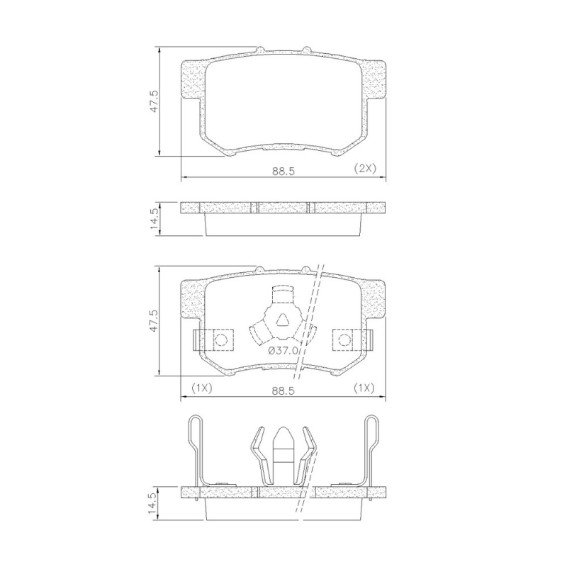 Pastilha De Freio Traseira Crv (ceramica) Fras-le