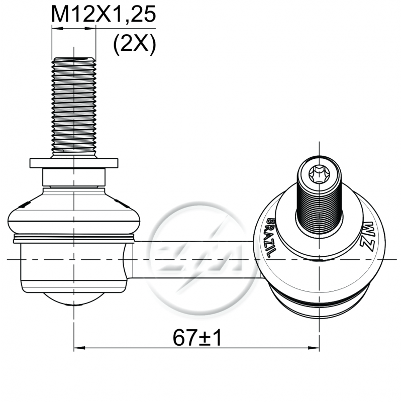 Bieleta Dianteira Frontier/pathfinder/xterra/navara/equator (direito) Zm
