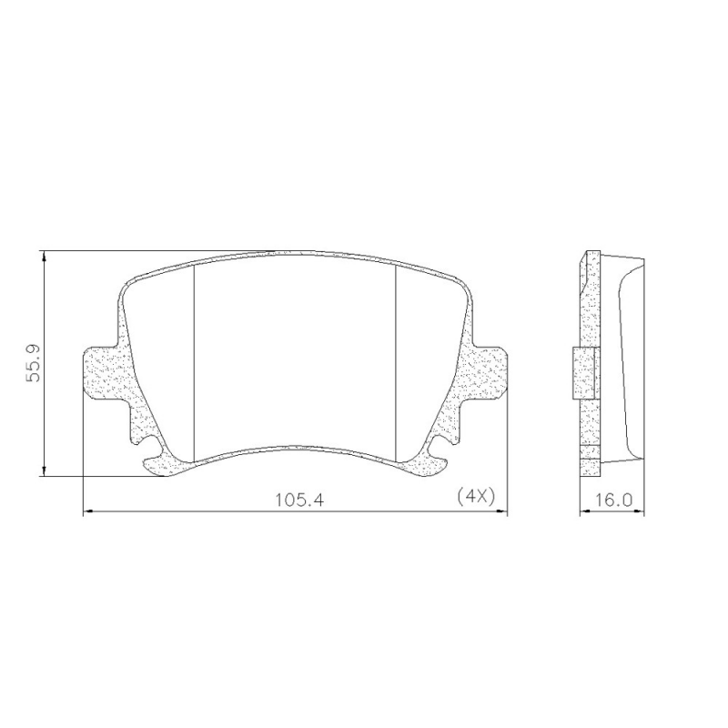 Pastilha De Freio Traseira A3/jetta/passat Lona Flex