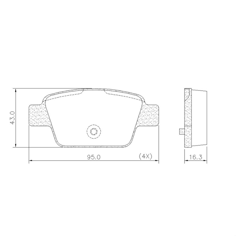 Pastilha De Freio Traseiro Bravo/stilo/linea Lona Flex