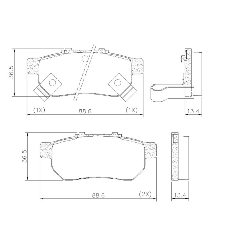 Pastilha De Freio Traseira Civic/fit Lona Flex