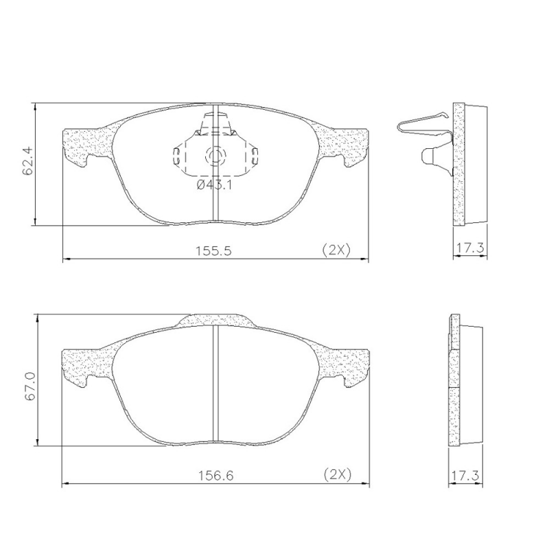 Pastilha De Freio Dianteira Focus/ecosport Lona Flex