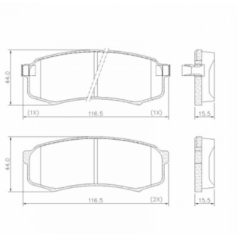 Pastilha De Freio Traseiro Pajero/hilux (ceramica) Fras-le