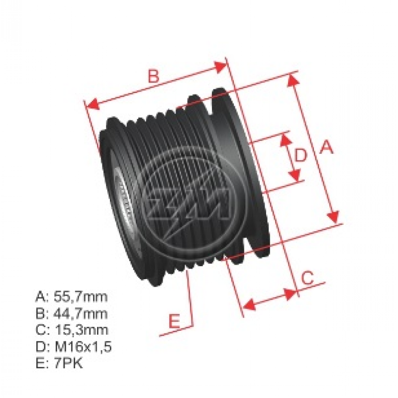 Polia Roda Livre Sprinter/c180/e200 Zm