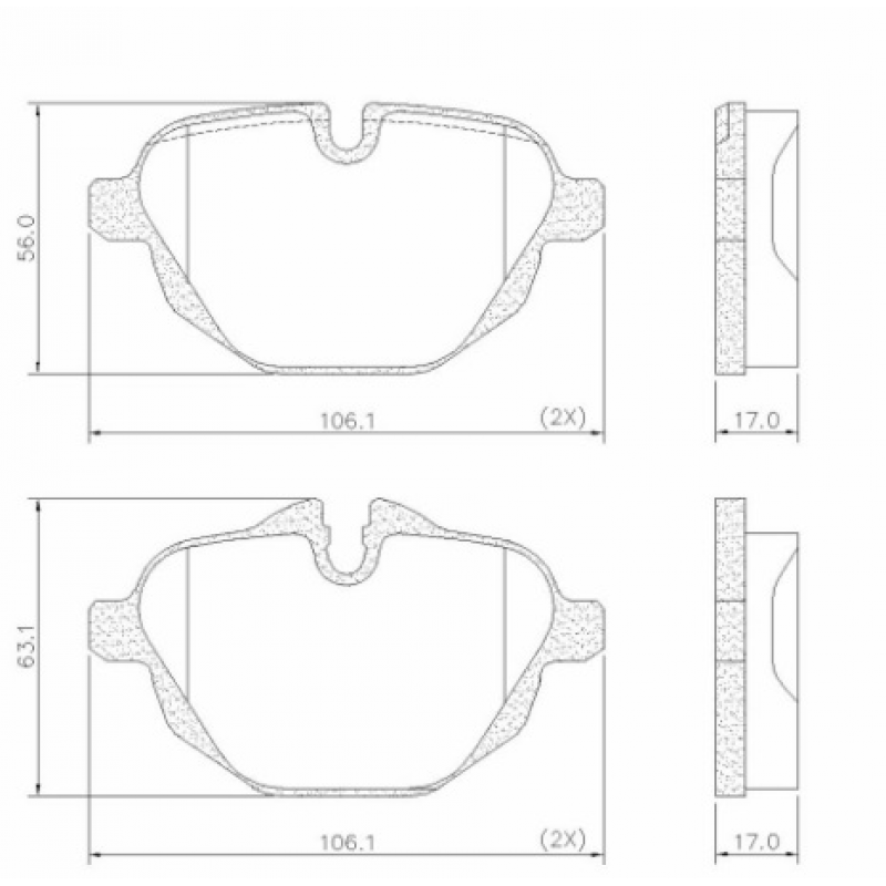 Pastilha De Freio Traseira 530i/x4/m5 (ceramica) Fras-le