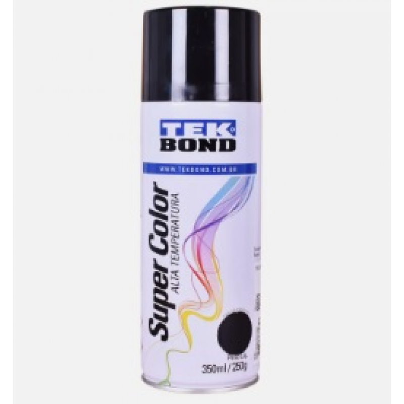 Tinta Spray Preto Fosco Tek Bond