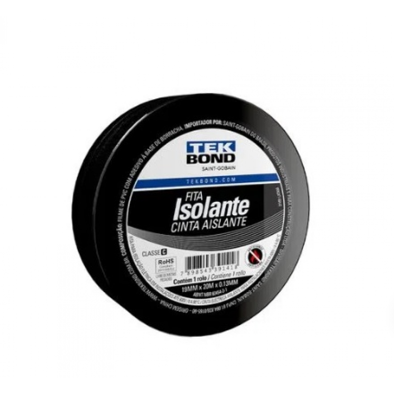 Fita Isolante Uso Geral 19mm X 20m Tek Bond