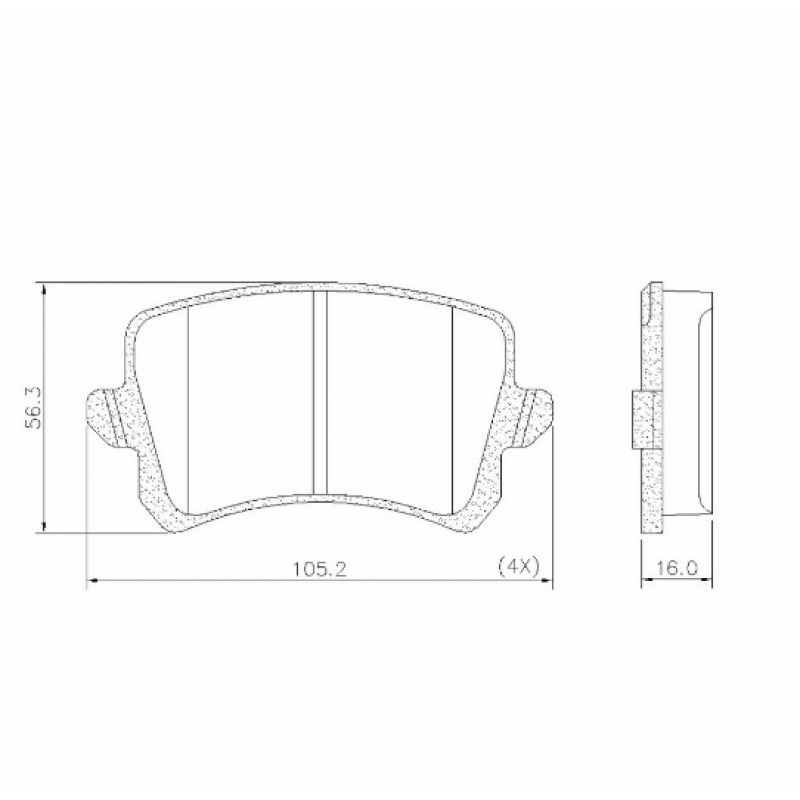 Pastilha De Freio Traseira Jetta/tiguan/passat Fras-le