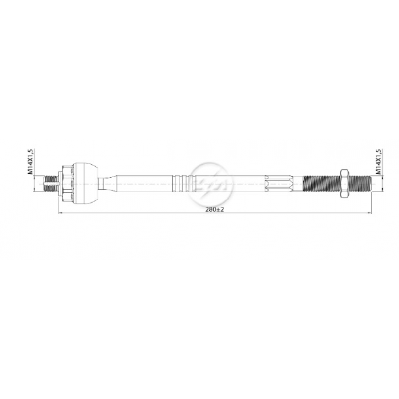 Barra Axial Palio/seina Zm