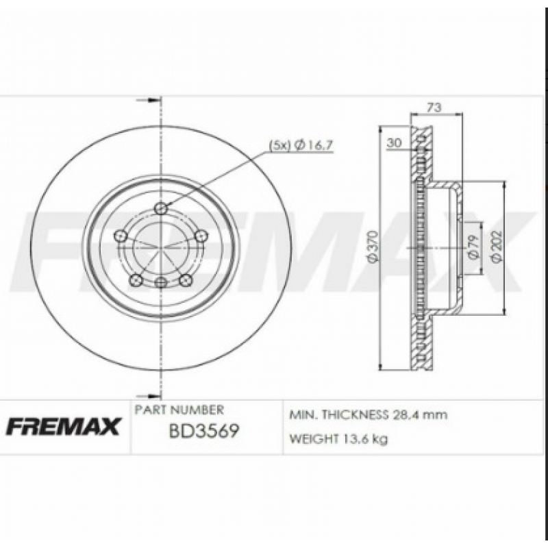 Disco De Freio Dianteiro Serie 3/serie 4 Fremax