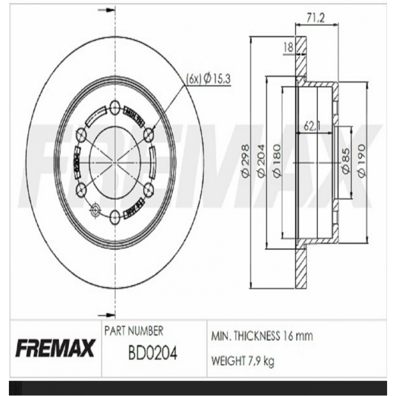 Disco De Freio Traseiro Sprinter Fremax