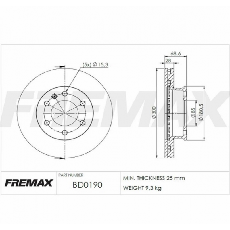 Disco De Freio Dianteiro Sprinter Fremax