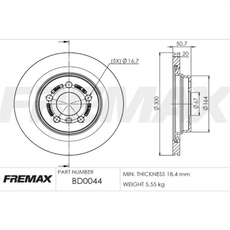 Disco De Freio Traseiro X1/x2/cooper Fremax