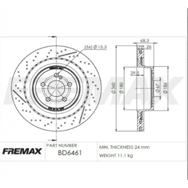 Disco De Freio Traseiro E Class/c Class Fremax