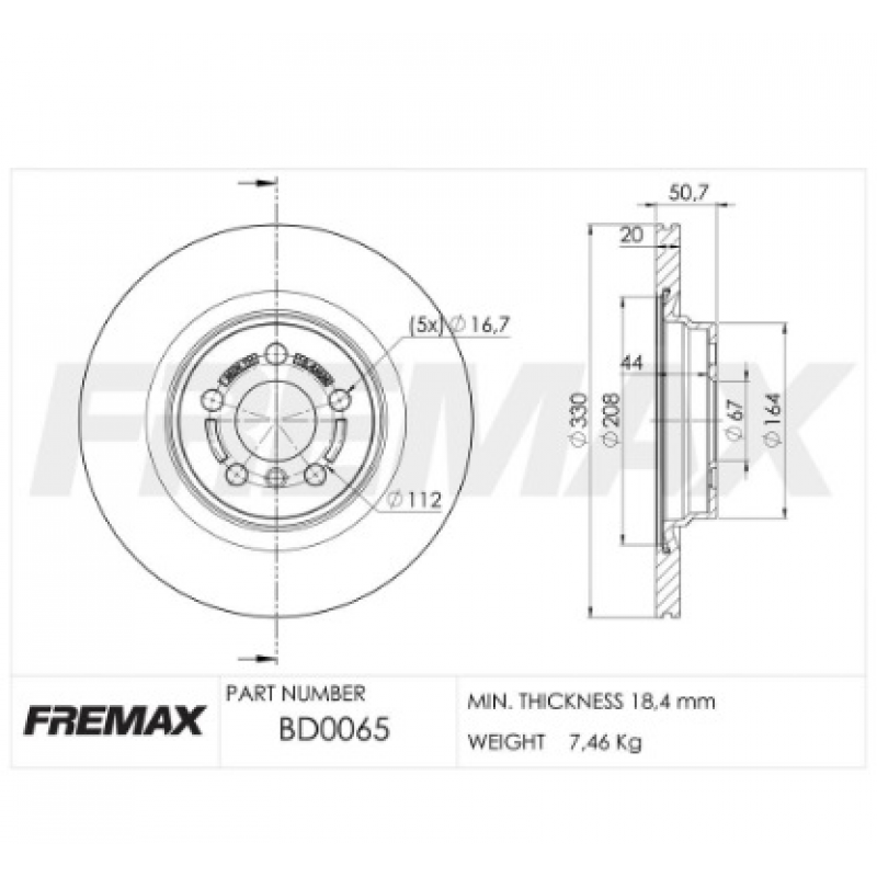 Disco De Freio Traseiro Serie 1/x2/clubman Fremax