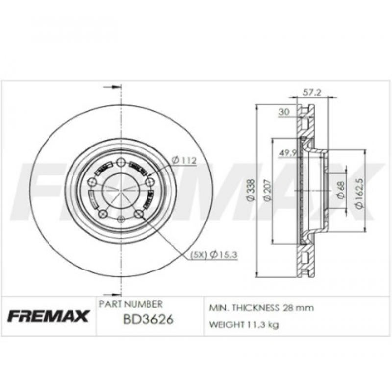 Disco De Freio Dianteiro Q5/a5/a4 Fremax