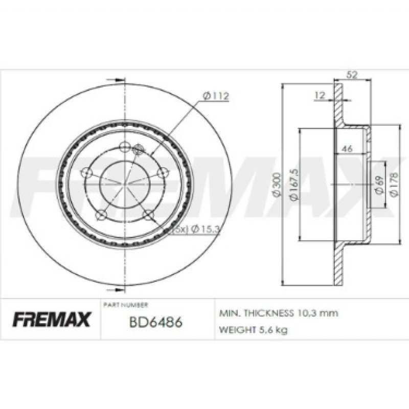 Disco De Freio Traseiro Cclass Fremax