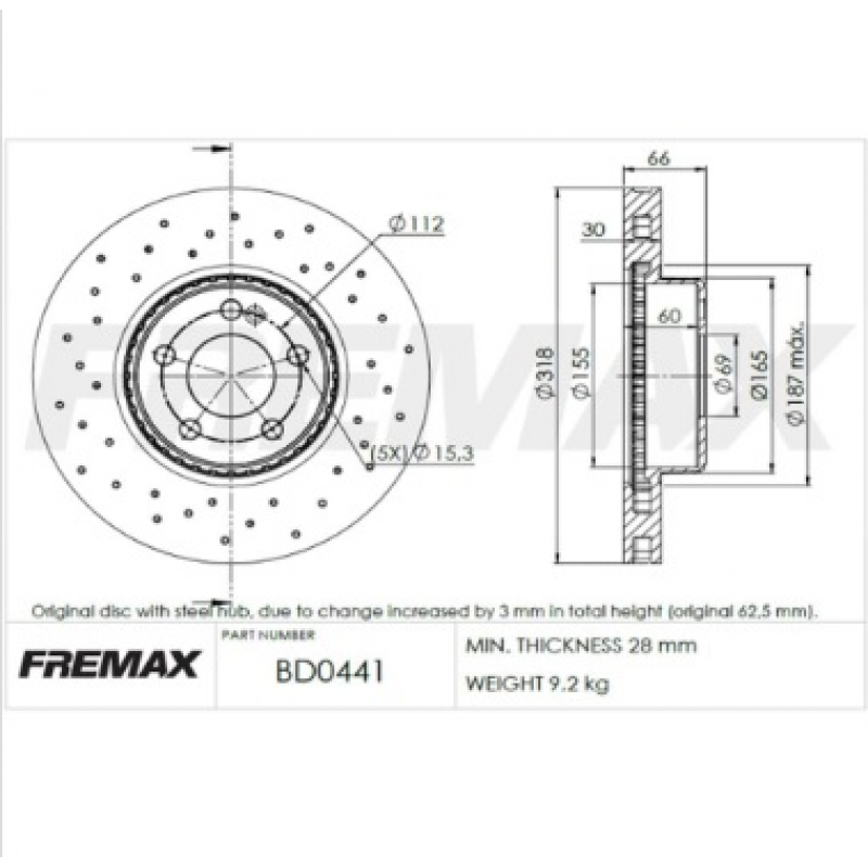 Disco De Freio Dianteiro Cclass Fremax