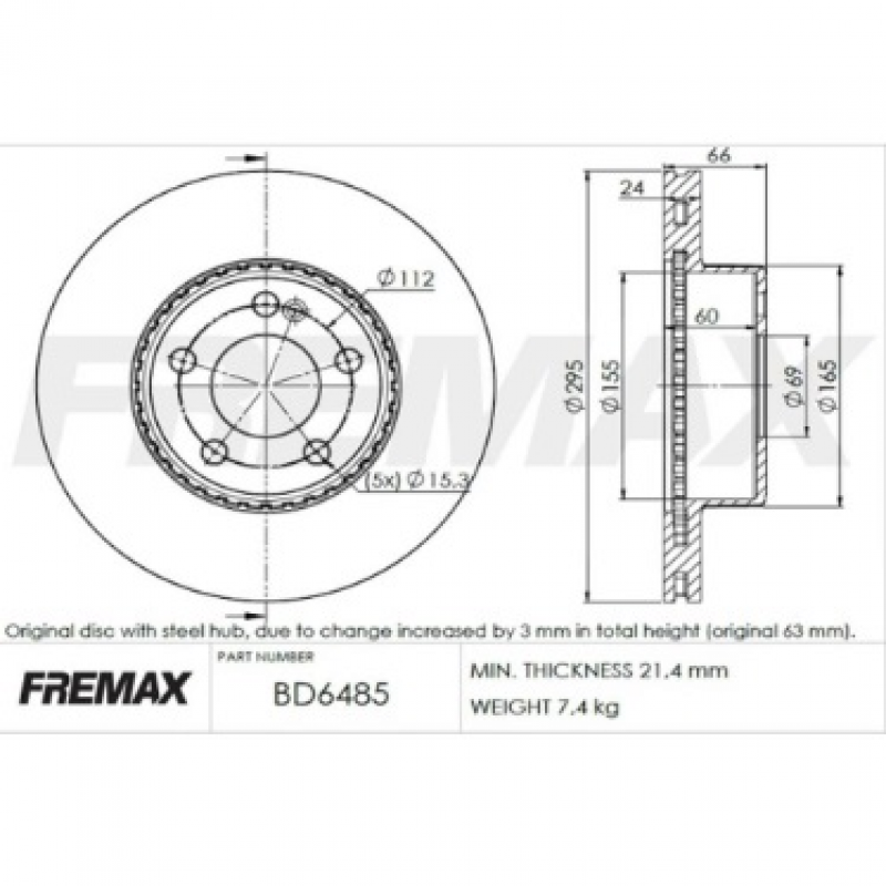 Disco De Freio Dianteiro C Class Fremax