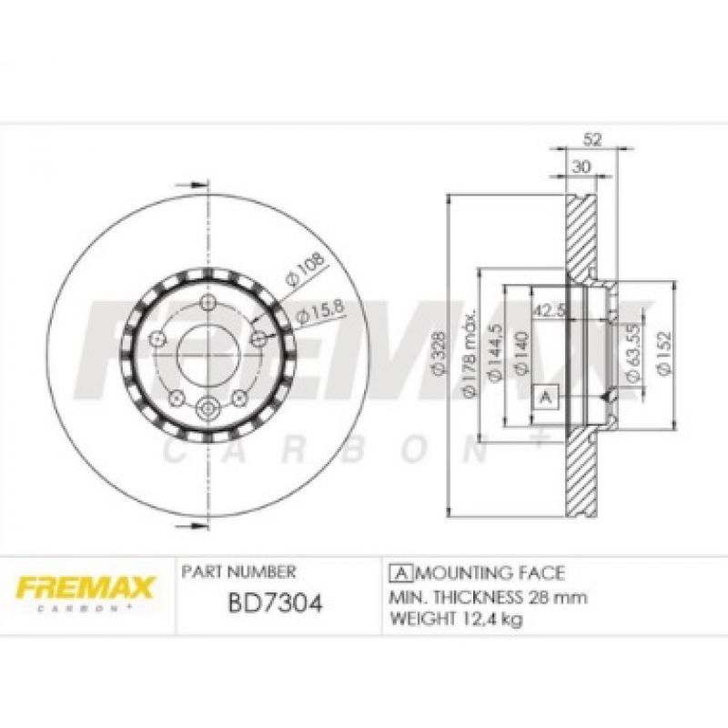 Disco De Freio Dianteiro Xc60 Fremax